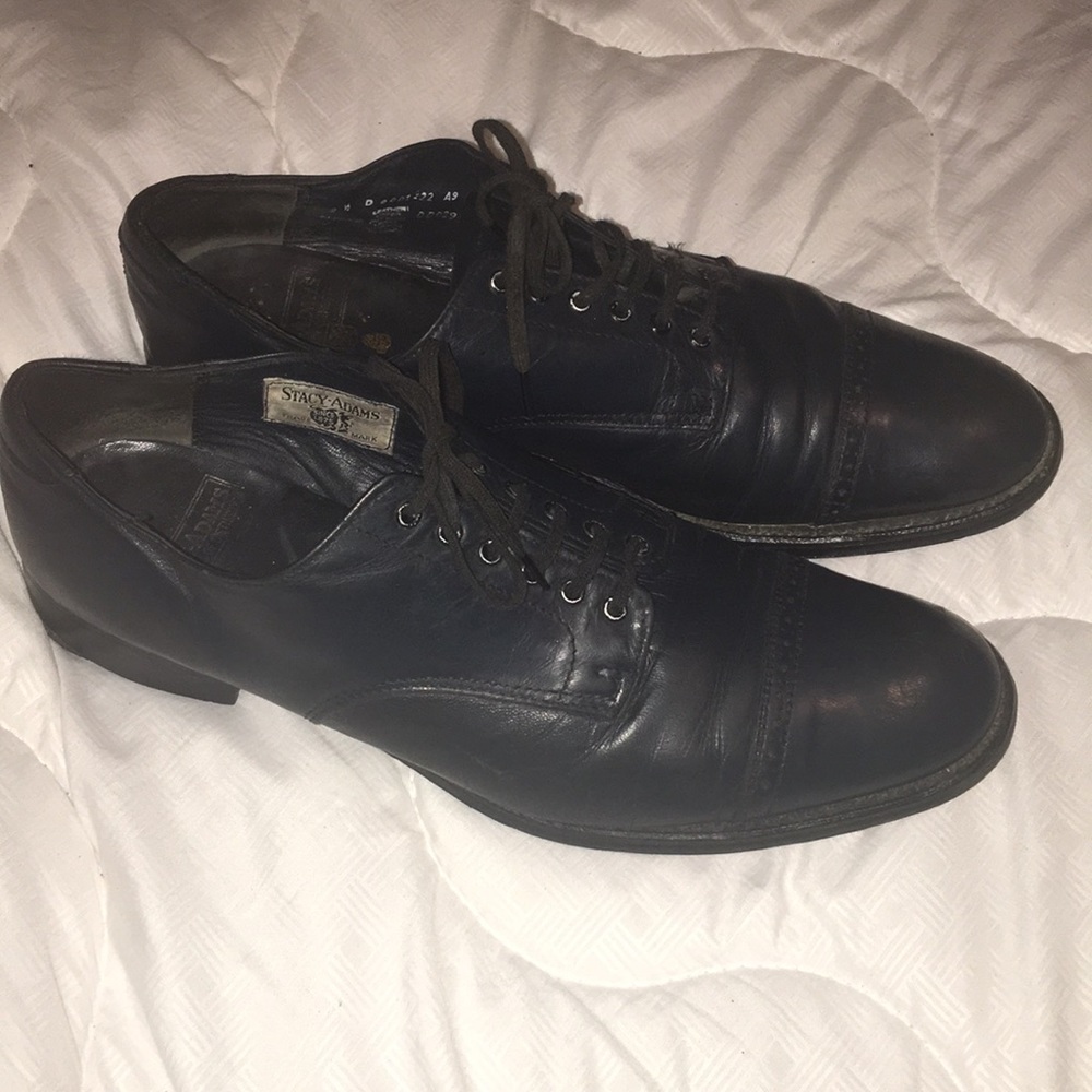 Men’s Stacy Adams Blue Madison Cap Toe Size 10 1/2